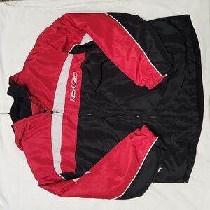 Reebok Boys Reversible Hooded Winter Jacket Black and Red white boys XL